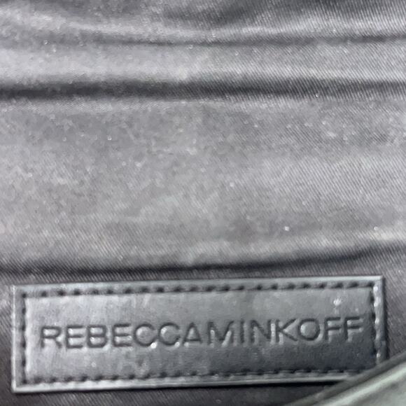 Rebecca Minkoff Love Crossbody Bag Black Chevron Quilted Chain Strap Leather - Picture 11 of 16